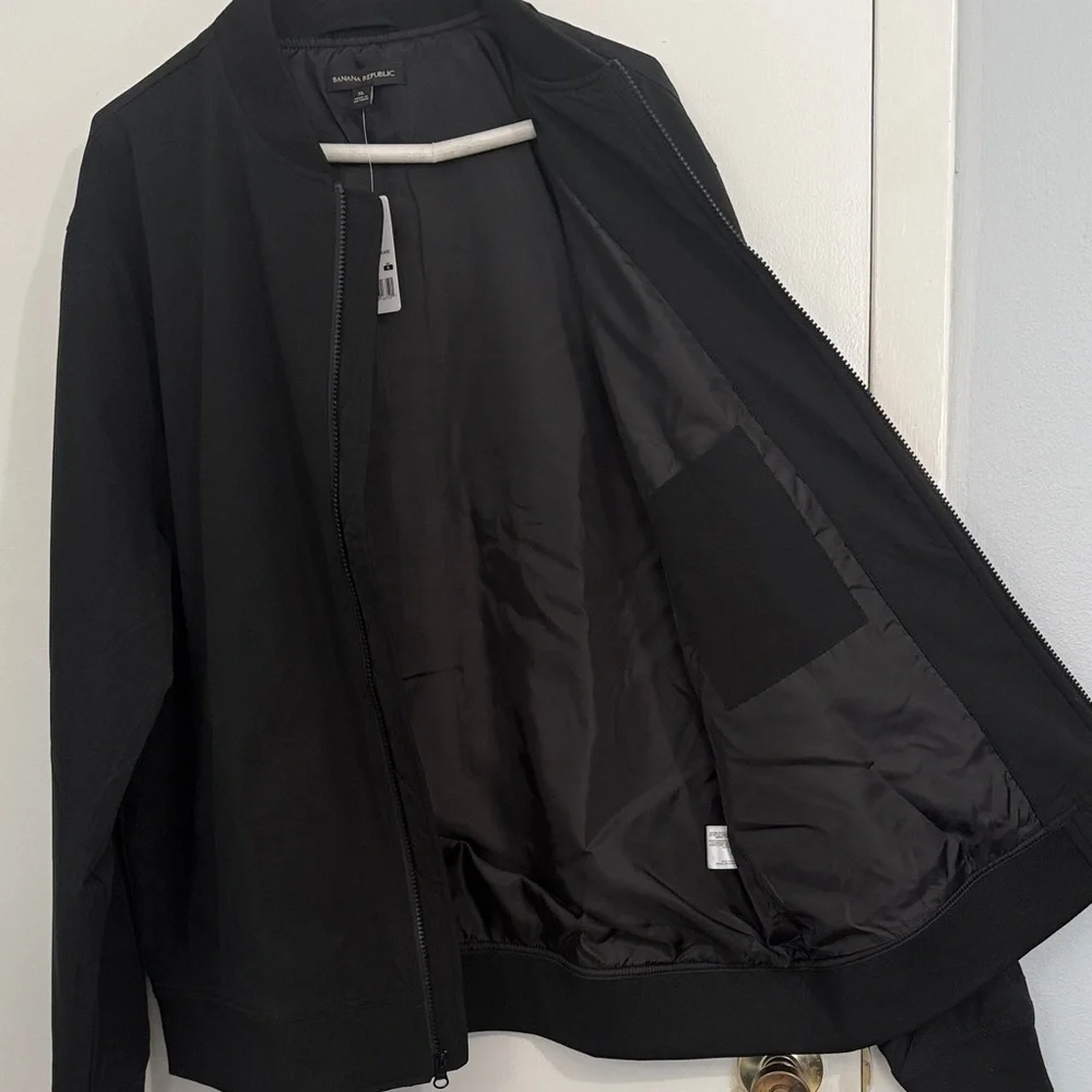 Banana Republic Classic Black Bomber Jacket